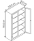 Stahlschrank 8931-055 S10297 lichtgrau, lichtblau, Acrylglas 120,0 x 50,0 x 195,0 cm, aufgebaut